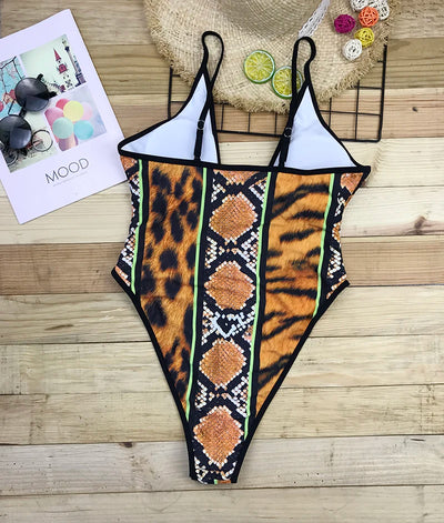 Women Animal Print Bathing Suit