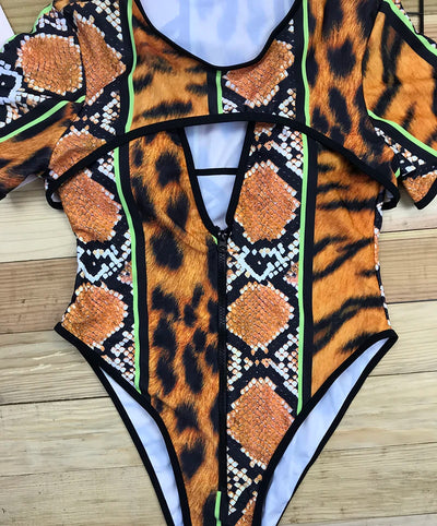 Women Animal Print Bathing Suit
