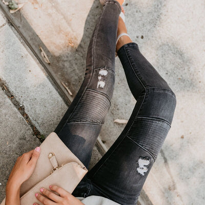 Women Pleated Denim