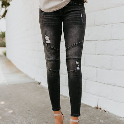 Women Pleated Denim