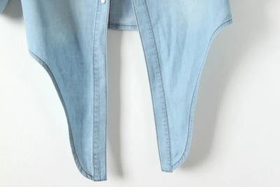 Women Denim Crop Top