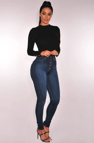 Women Button Jeans