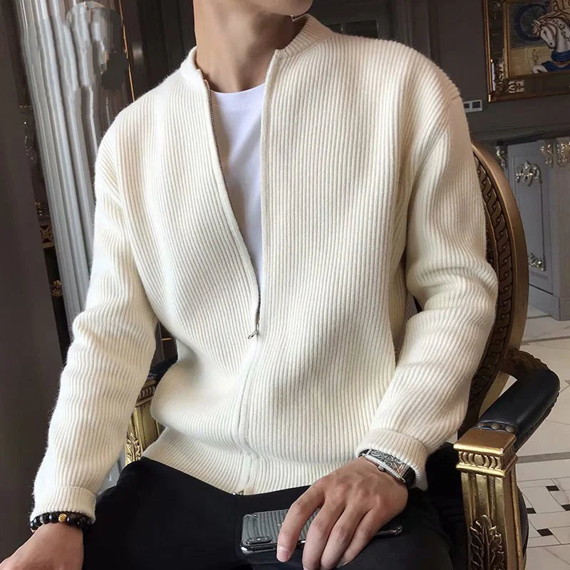 Men Ribbed Cardigan