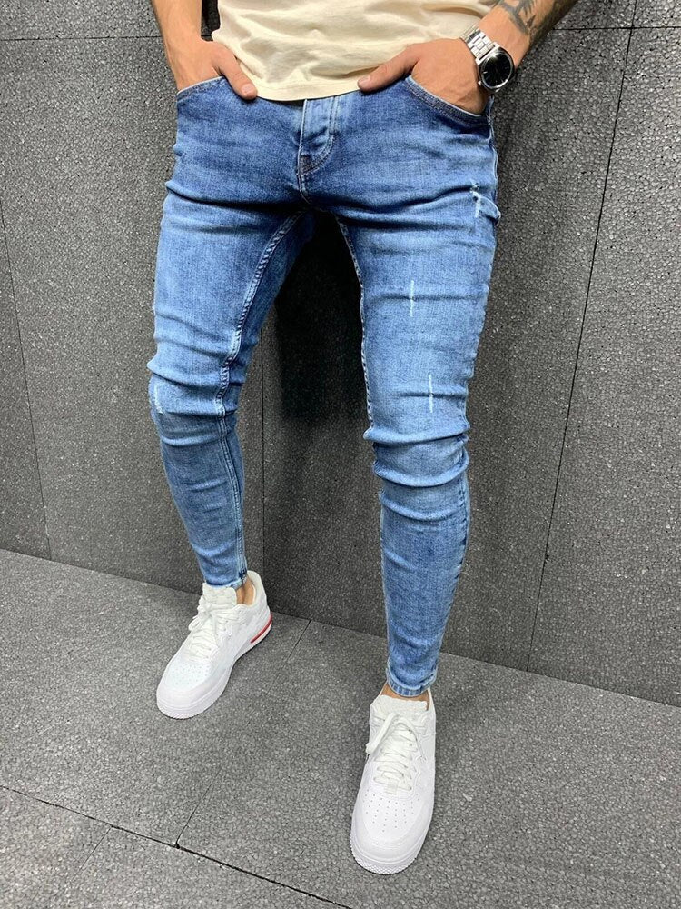 Men Patchwork Jeans