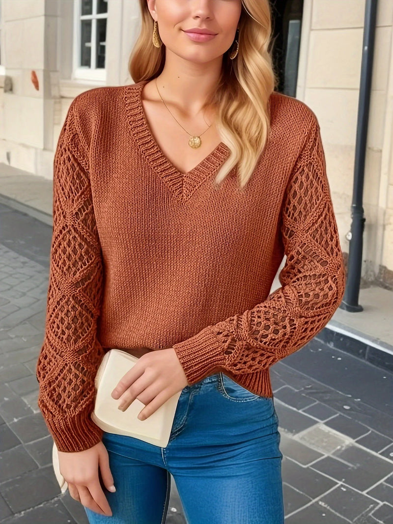 Women V Neck Sweater