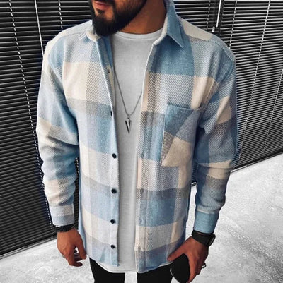 Men Plaid Shacket
