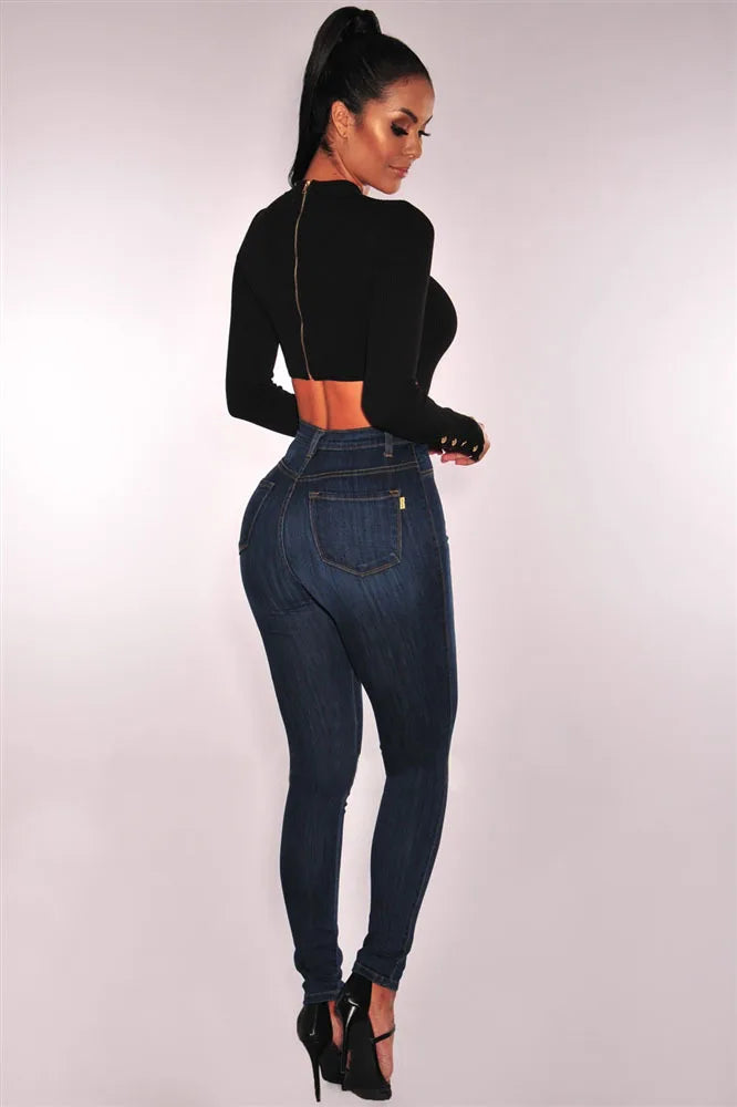Women Button Jeans
