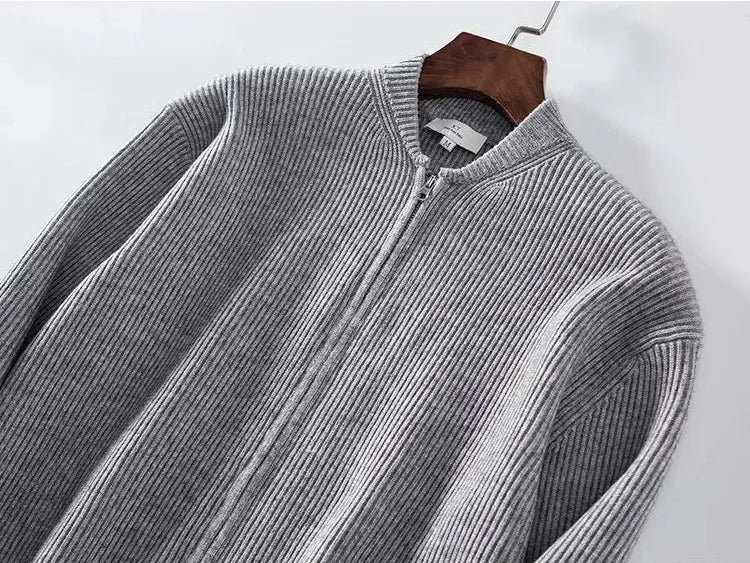 Men Ribbed Cardigan