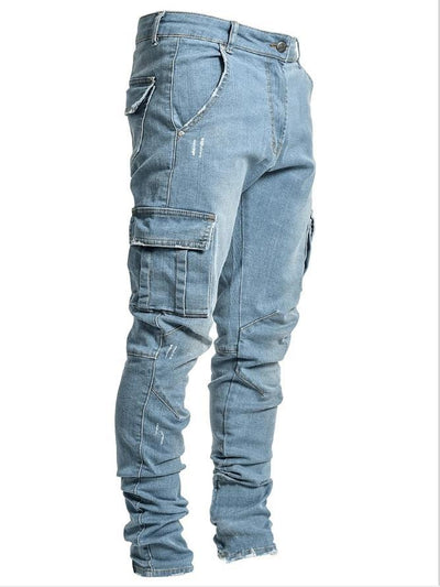 Solid Multi Pocket Jeans