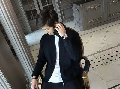 Men Ribbed Cardigan