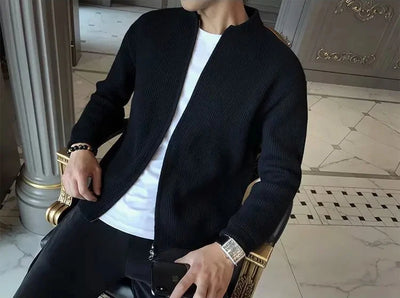 Men Ribbed Cardigan