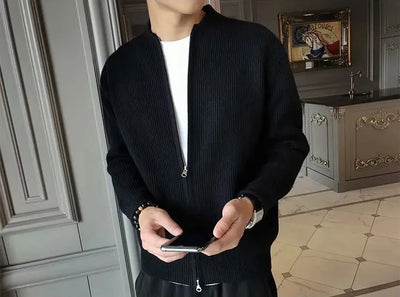 Men Ribbed Cardigan