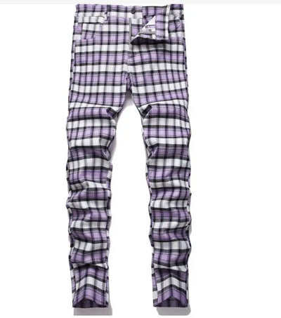 Men Plaid Pants