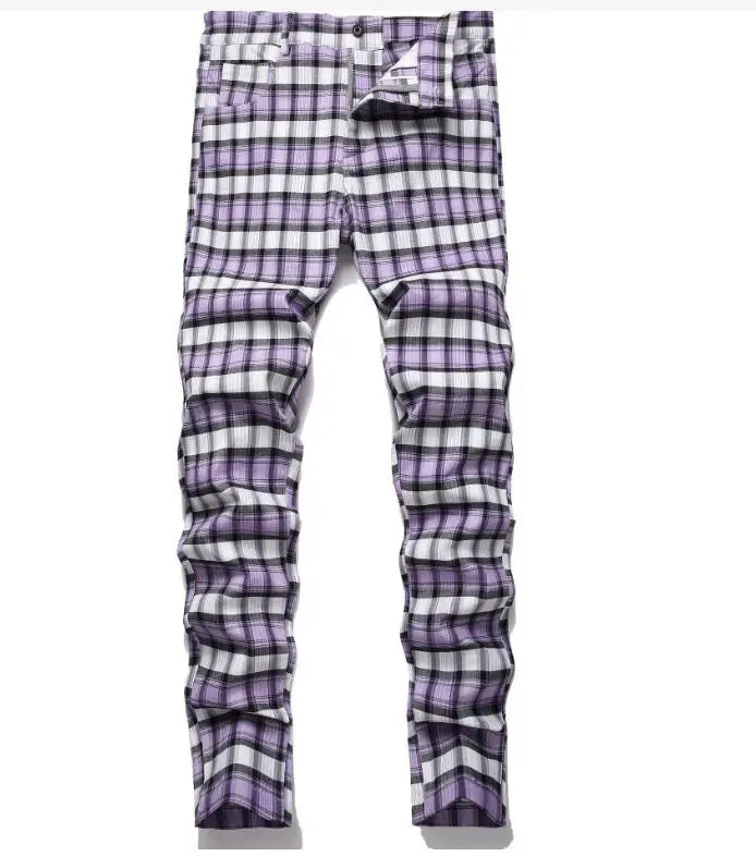 Men Plaid Pants