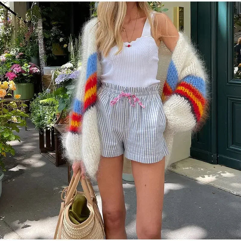 Women Stripe Cardigan