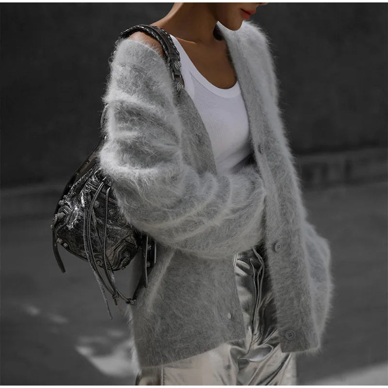 Women Mink Cardigan