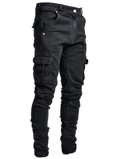 Solid Multi Pocket Jeans