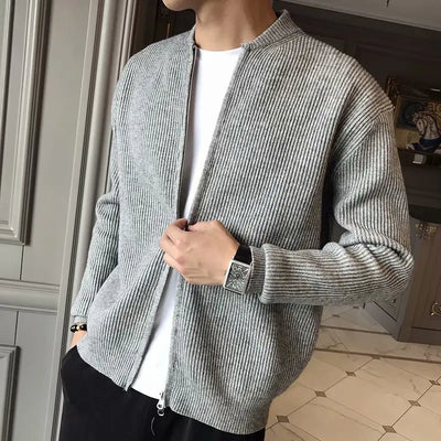 Men Ribbed Cardigan