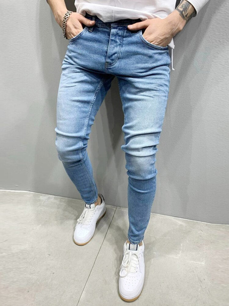 Men Patchwork Jeans