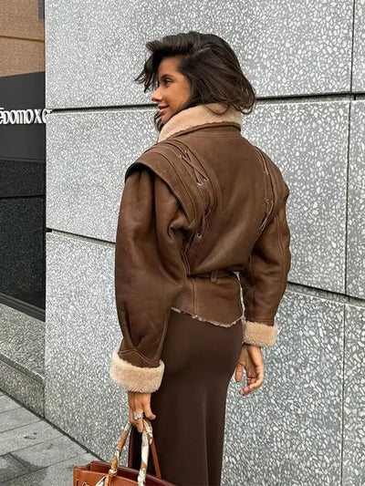 Women Irregular Hem Coat