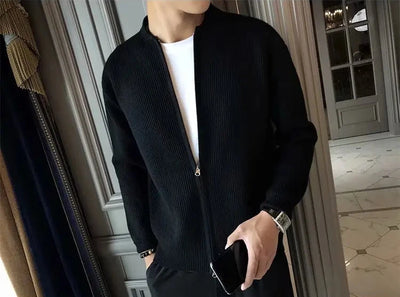 Men Ribbed Cardigan