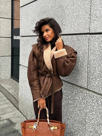 Women Irregular Hem Coat