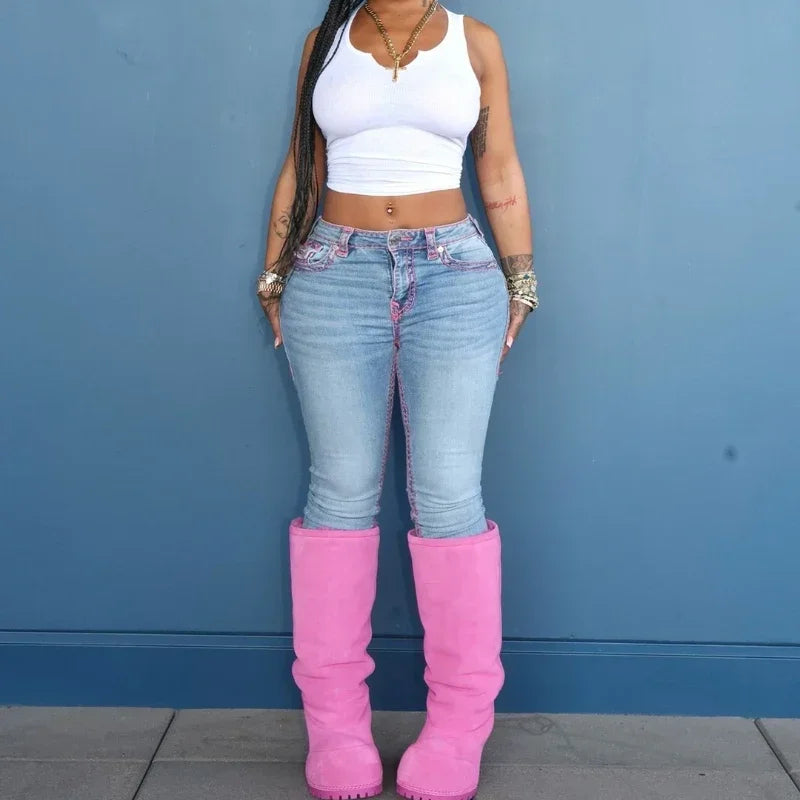 Women Retro Jeans