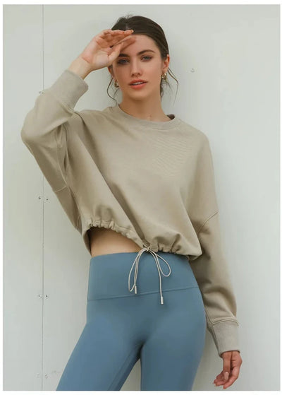 Women Drawstring Sweatshirt
