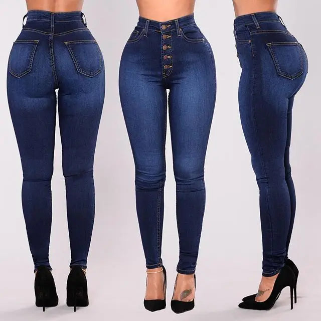 Women Button Jeans