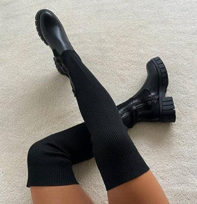 Women Over-the-knee Sock Boots in Women Boots at Haute for the Culture