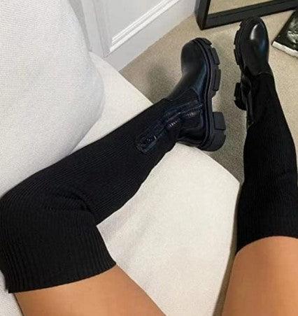 Women Over-the-knee Sock Boots in Women Boots at Haute for the Culture