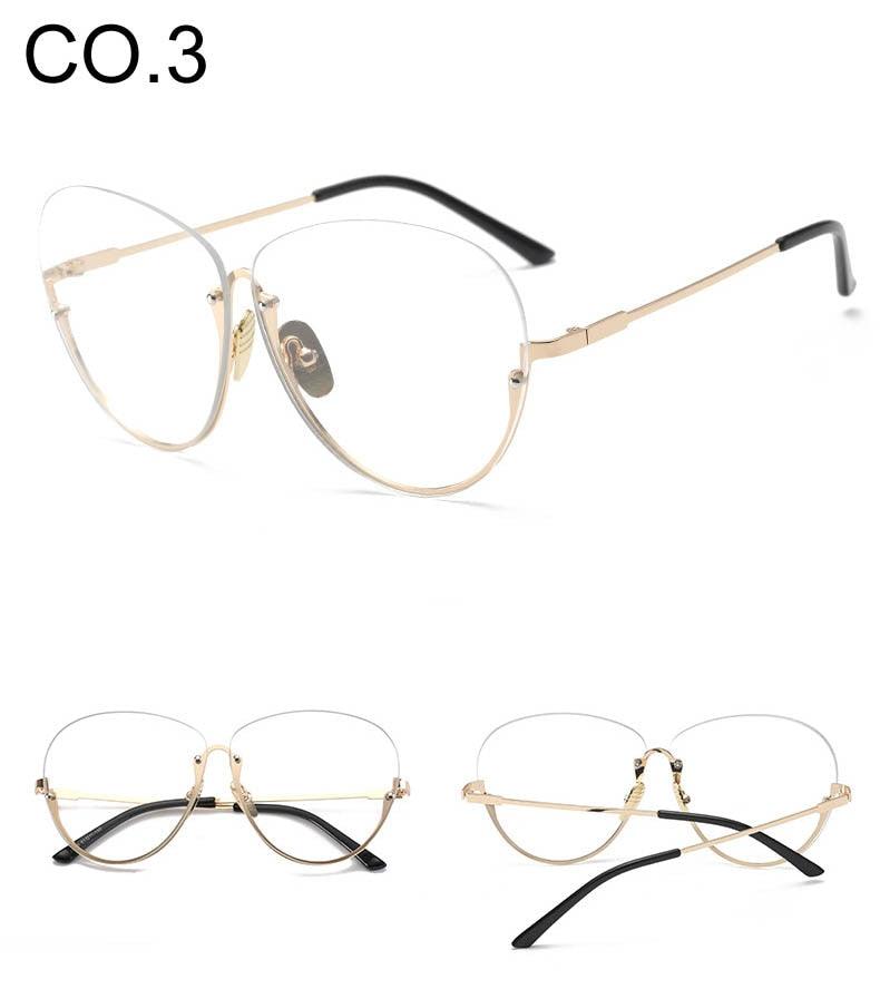 2021 Trend Clear Glasses Women Clear Lens Optical Frames Superstar Unique Transparent Oculos Semi Rimless Spectacle Fake Glasses in 0 at Haute for the Culture