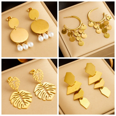 Gold Drop Earrings