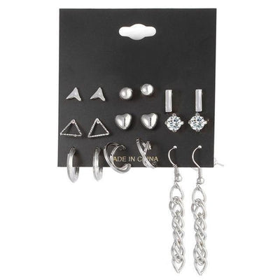 Minimalist Mixed Earrings Set in Jewelry at Haute for the Culture