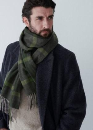 Men Plaid Scarf in Scarves at Haute for the Culture