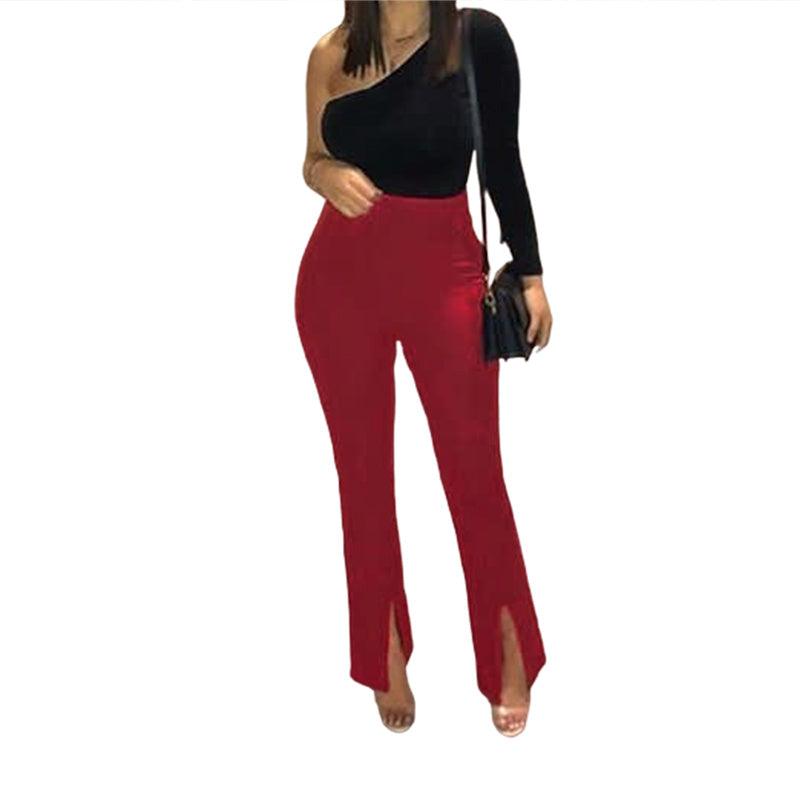 Women High Waist Flare Pants in Women Pants at Haute for the Culture