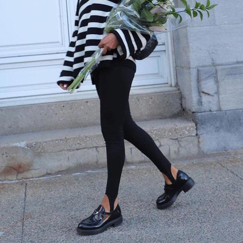 Women Ribbed Knit Leggings in Women Leggings at Haute for the Culture