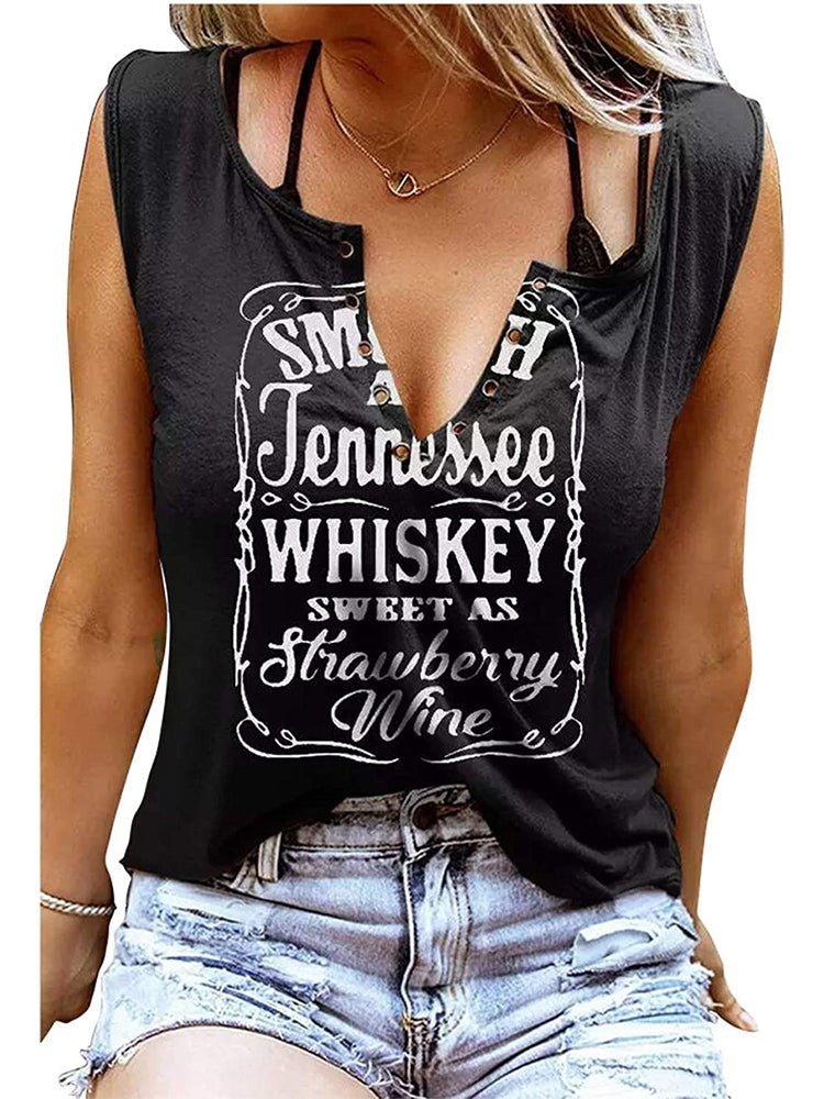 Women Whiskey Printed Tee in Women Tops at Haute for the Culture
